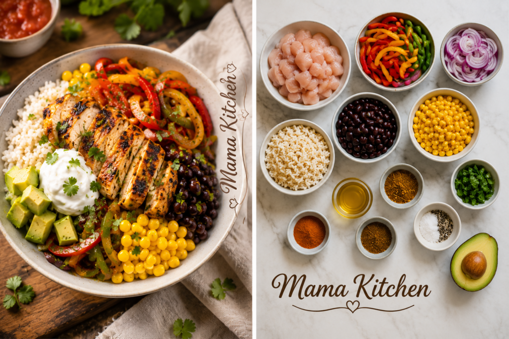 High Protein Chicken Fajita Bowl