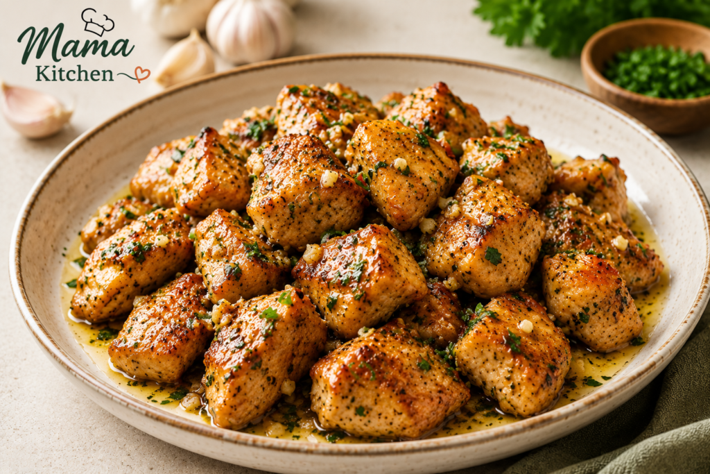 High Protein Garlic Butter Chicken Bites