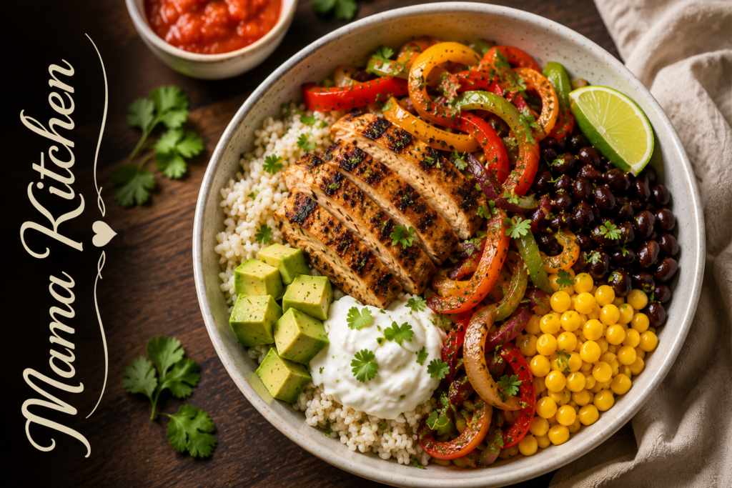 High Protein Chicken Fajita Bowl