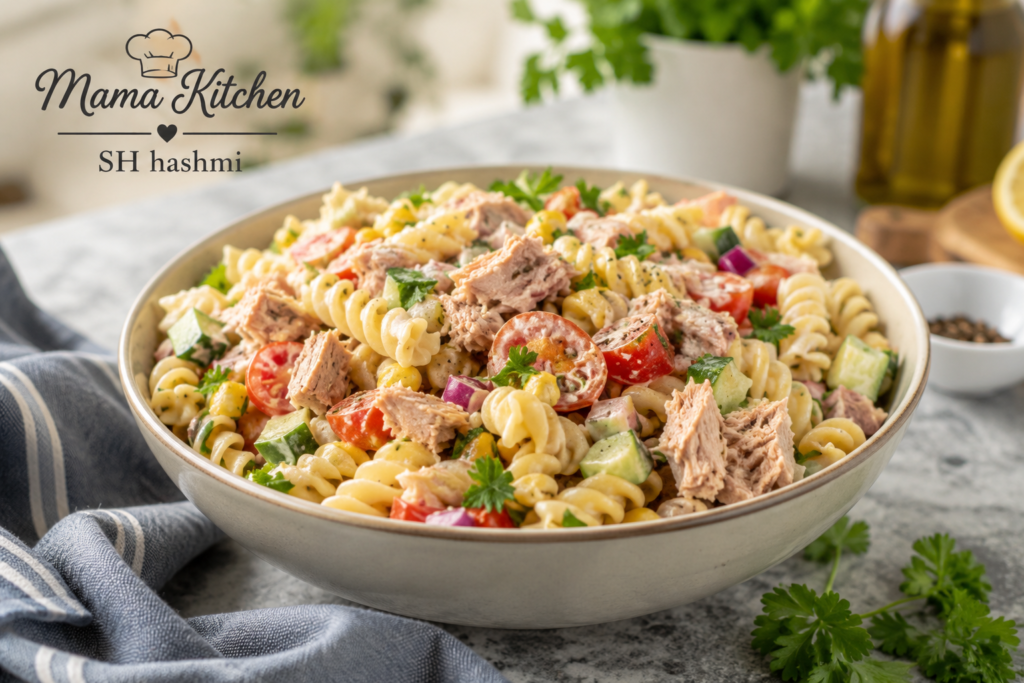High Protein Tuna Pasta Salad 