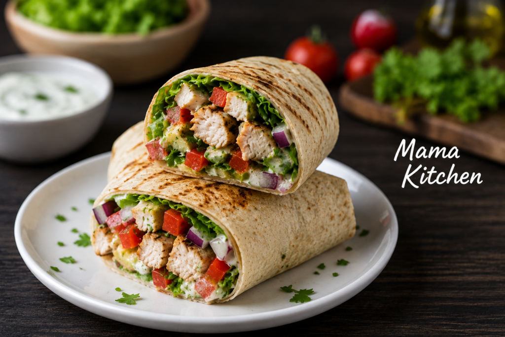 High Protein Chicken Wrap