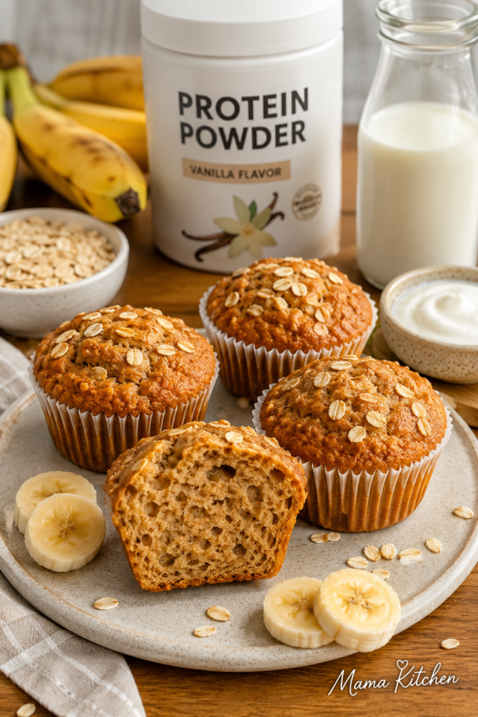 High Protein Banana Muffins 