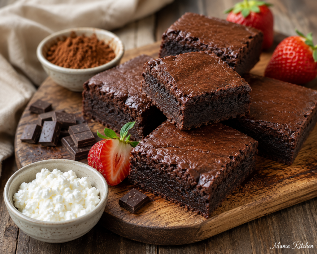 High Protein Cottage Cheese Brownies