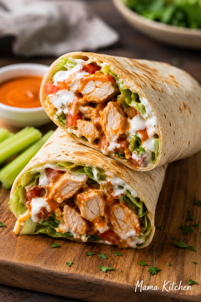 High Protein Buffalo Chicken Wrap