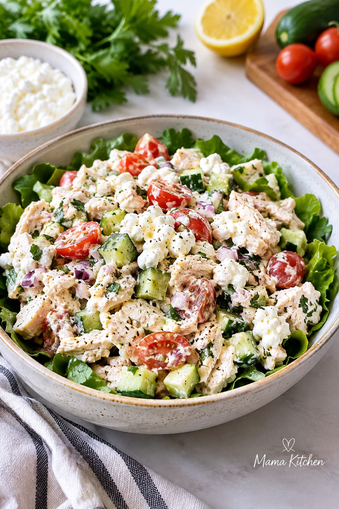 High Protein Cottage Cheese Chicken Salad