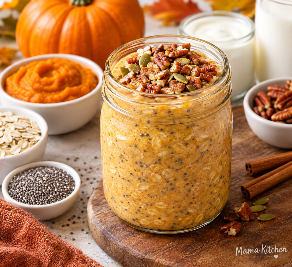 High Protein Pumpkin Overnight Oats
